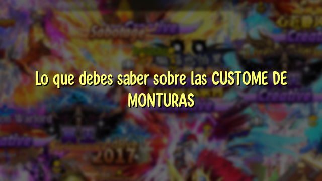Lo que debes saber sobre las CUSTOME DE MONTURAS